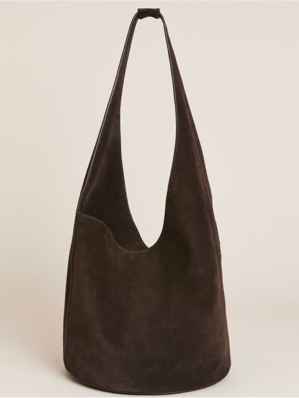 NWT Reformation Medium Silvana Bucket Bag Boss Suede Brown